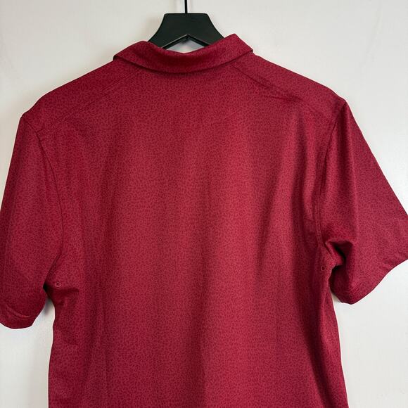 NWT Nike Mens Dri-Fit Golf Leopard Print Red Polo Shirt $75 - S - Picture 6 of 8